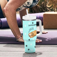 Cute Cat Coffee Tumbler With Handle Catffeinated Decaf Coffee Mug - Wonder Print Shop