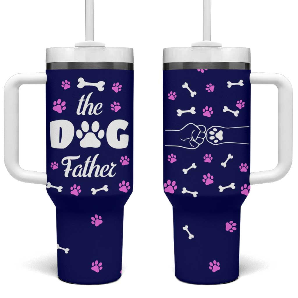 Dog Dad Tumbler With Handle The Dog Father Gifts For Dogs Lovers - Wonder Print Shop