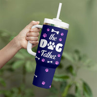 Dog Dad Tumbler With Handle The Dog Father Gifts For Dogs Lovers - Wonder Print Shop