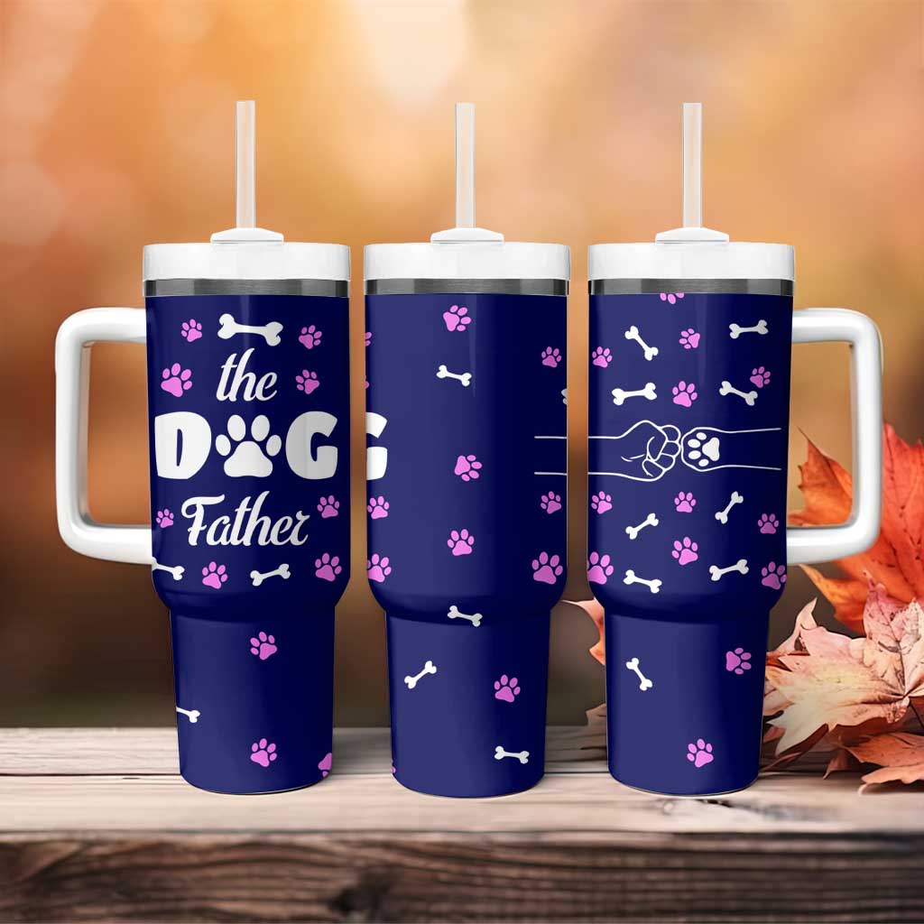 Dog Dad Tumbler With Handle The Dog Father Gifts For Dogs Lovers - Wonder Print Shop