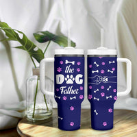 Dog Dad Tumbler With Handle The Dog Father Gifts For Dogs Lovers - Wonder Print Shop