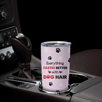 Funny Husky Tumbler Cup Everything Tastes Better With Dog Hair Gifts for Husky Owner - Wonder Print Shop