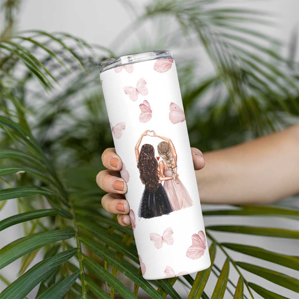 Bestie Skinny Tumbler We'll Be Friends Until We're Old And Senile Then We'll Be New Best Friends - Wonder Print Shop