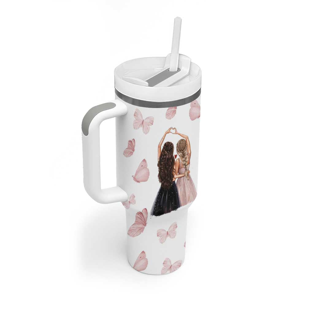 Bestie Tumbler With Handle We'll Be Friends Until We're Old And Senile Then We'll Be New Best Friends - Wonder Print Shop