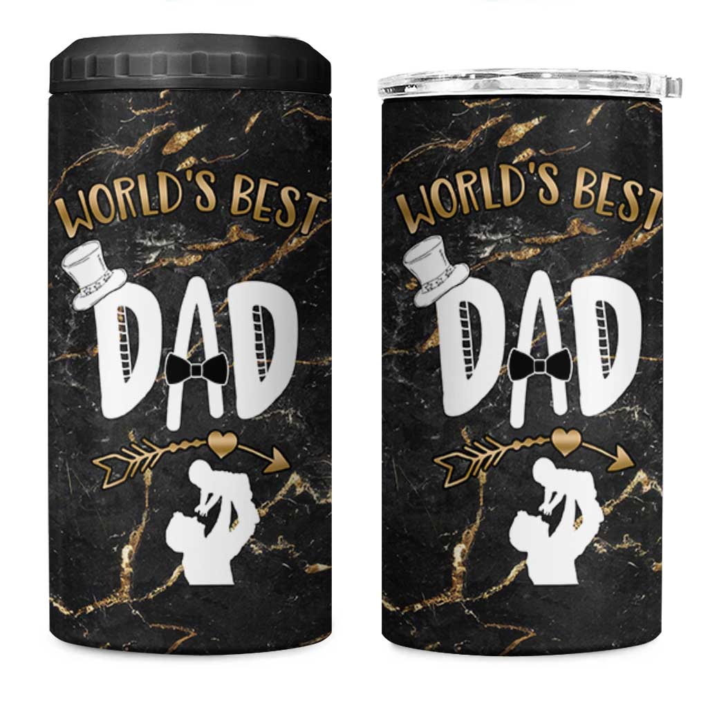 Father's Day Gift For Dad 4 in 1 Can Cooler Tumbler World's Best Dad Daddy