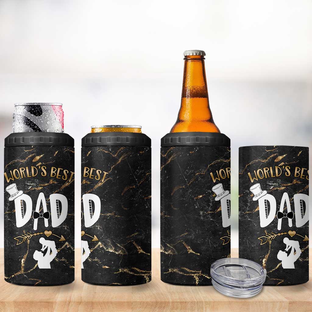 Father's Day Gift For Dad 4 in 1 Can Cooler Tumbler World's Best Dad Daddy