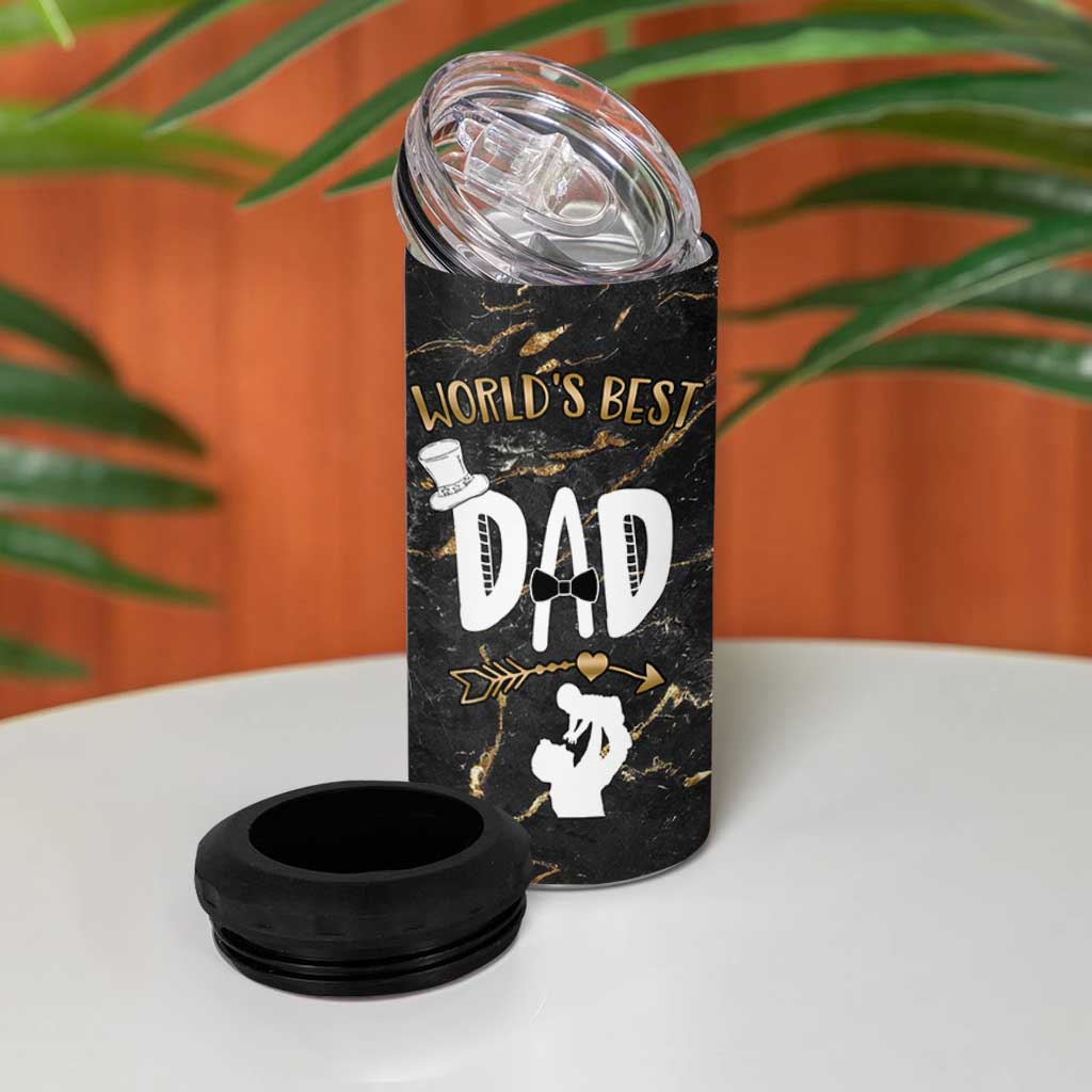 Father's Day Gift For Dad 4 in 1 Can Cooler Tumbler World's Best Dad Daddy