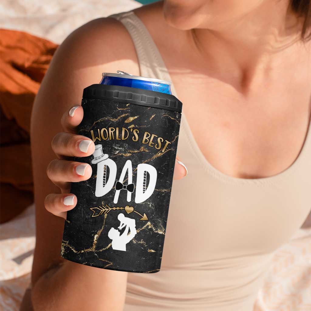 Father's Day Gift For Dad 4 in 1 Can Cooler Tumbler World's Best Dad Daddy
