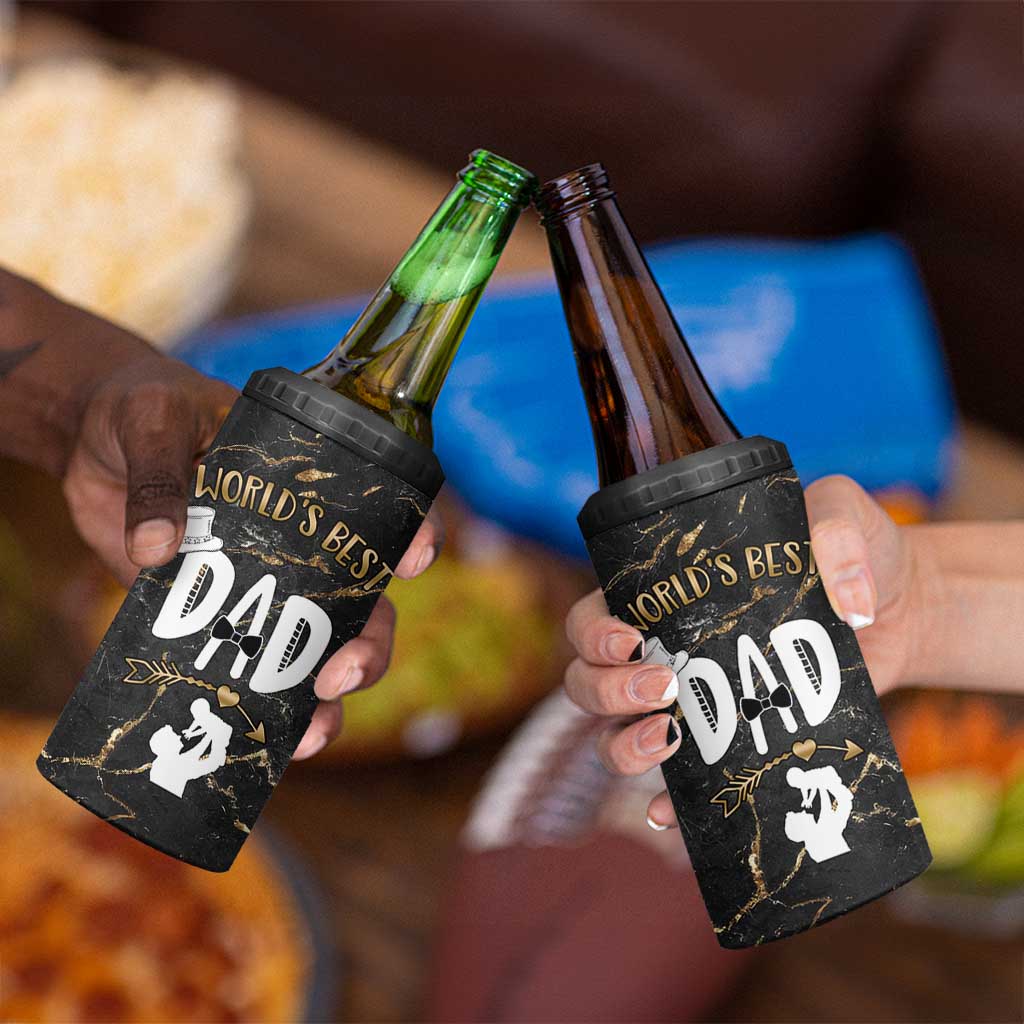 Father's Day Gift For Dad 4 in 1 Can Cooler Tumbler World's Best Dad Daddy