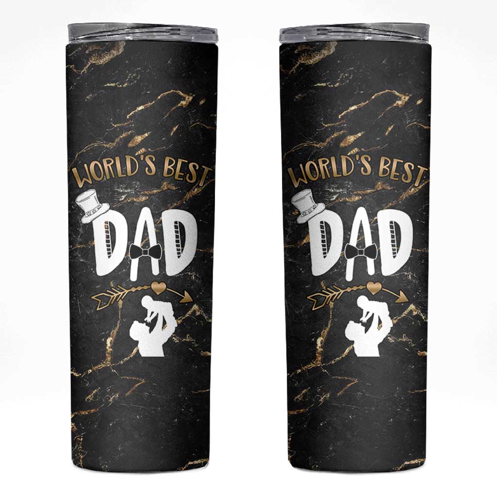 Father's Day Gift For Dad Skinny Tumbler World's Best Dad Daddy