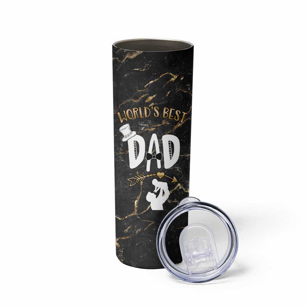 Father's Day Gift For Dad Skinny Tumbler World's Best Dad Daddy