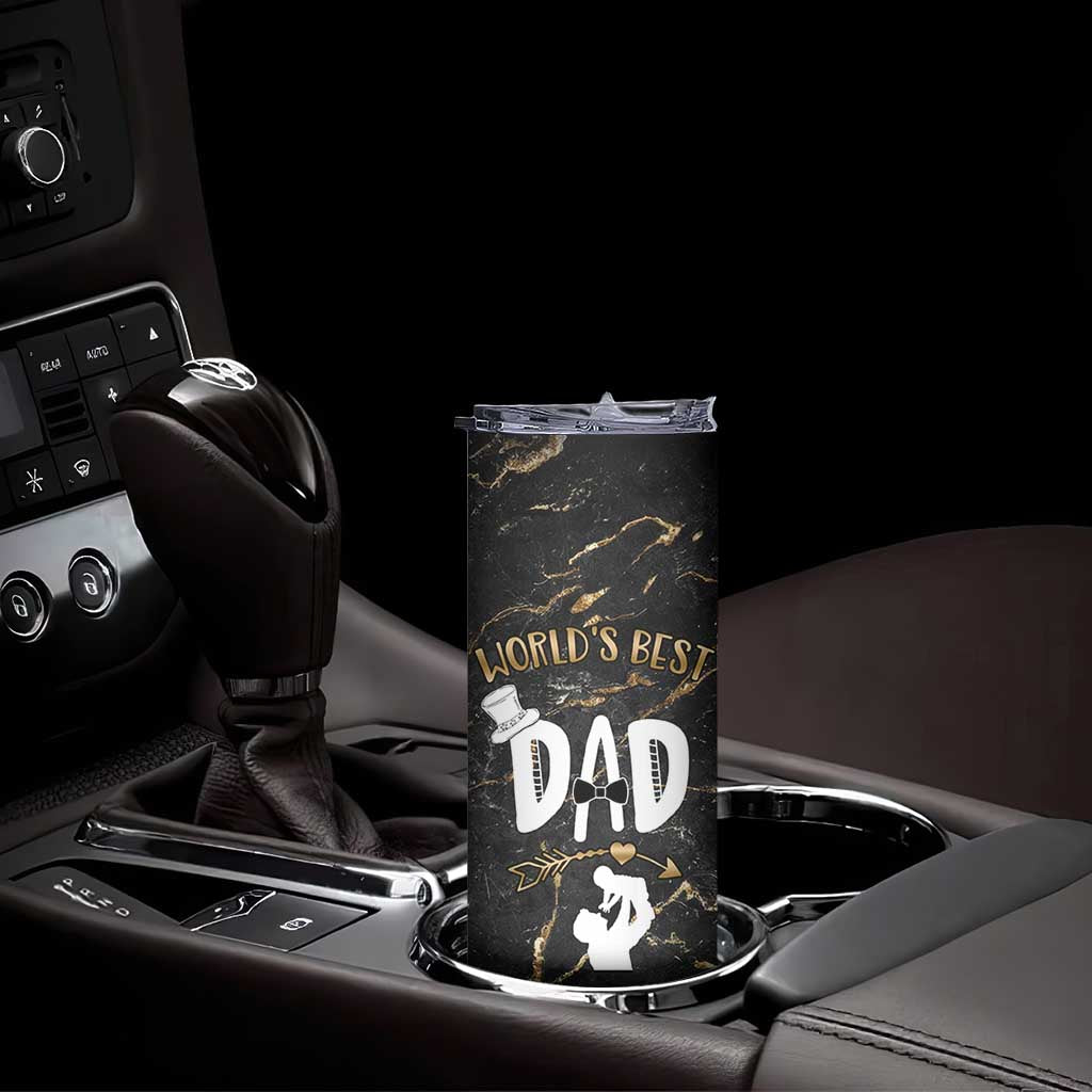 Father's Day Gift For Dad Skinny Tumbler World's Best Dad Daddy