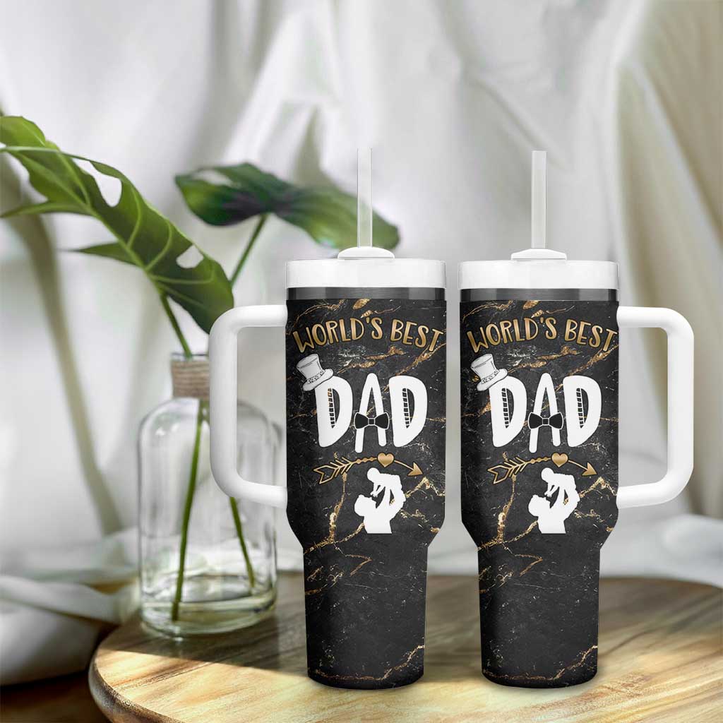 Father's Day Gift For Dad Tumbler With Handle World's Best Dad Daddy
