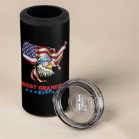 Best Grandpa Ever 4 in 1 Can Cooler Tumbler Gifts for Grandfather New Grandfather Granddad Eagle US Flag