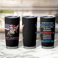 Best Grandpa Ever Tumbler Cup Gifts for Grandfather New Grandfather Granddad Eagle US Flag