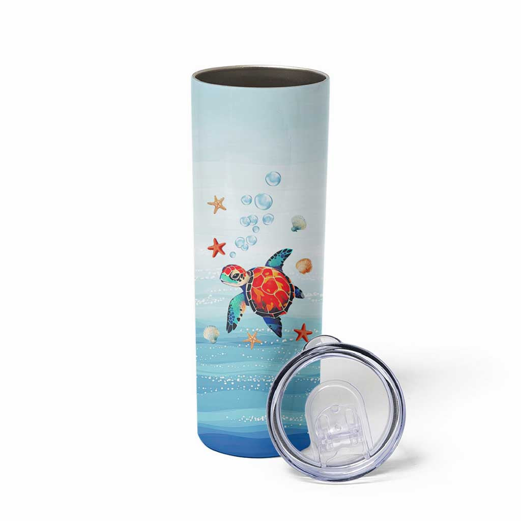 Sea Turtle Gifts Skinny Tumbler Beach Ocean Gifts For Women Turtle Lovers