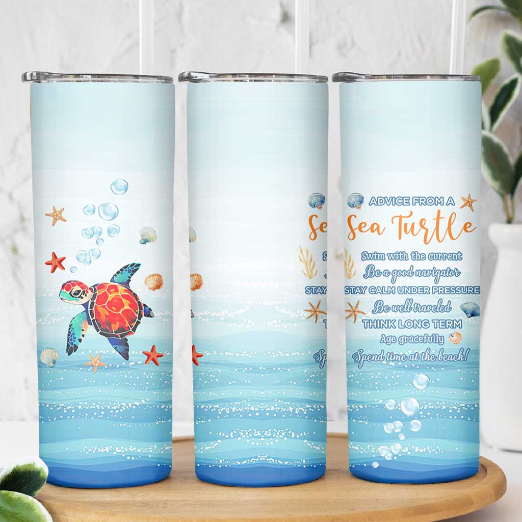 Sea Turtle Gifts Skinny Tumbler Beach Ocean Gifts For Women Turtle Lovers