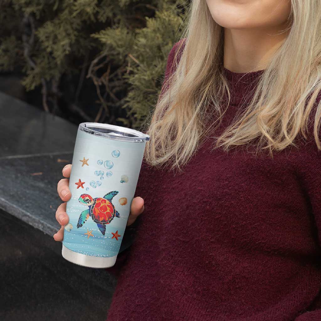 Sea Turtle Gifts Tumbler Cup Beach Ocean Gifts For Women Turtle Lovers