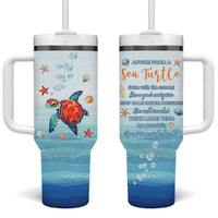 Sea Turtle Gifts Tumbler With Handle Beach Ocean Gifts For Women Turtle Lovers