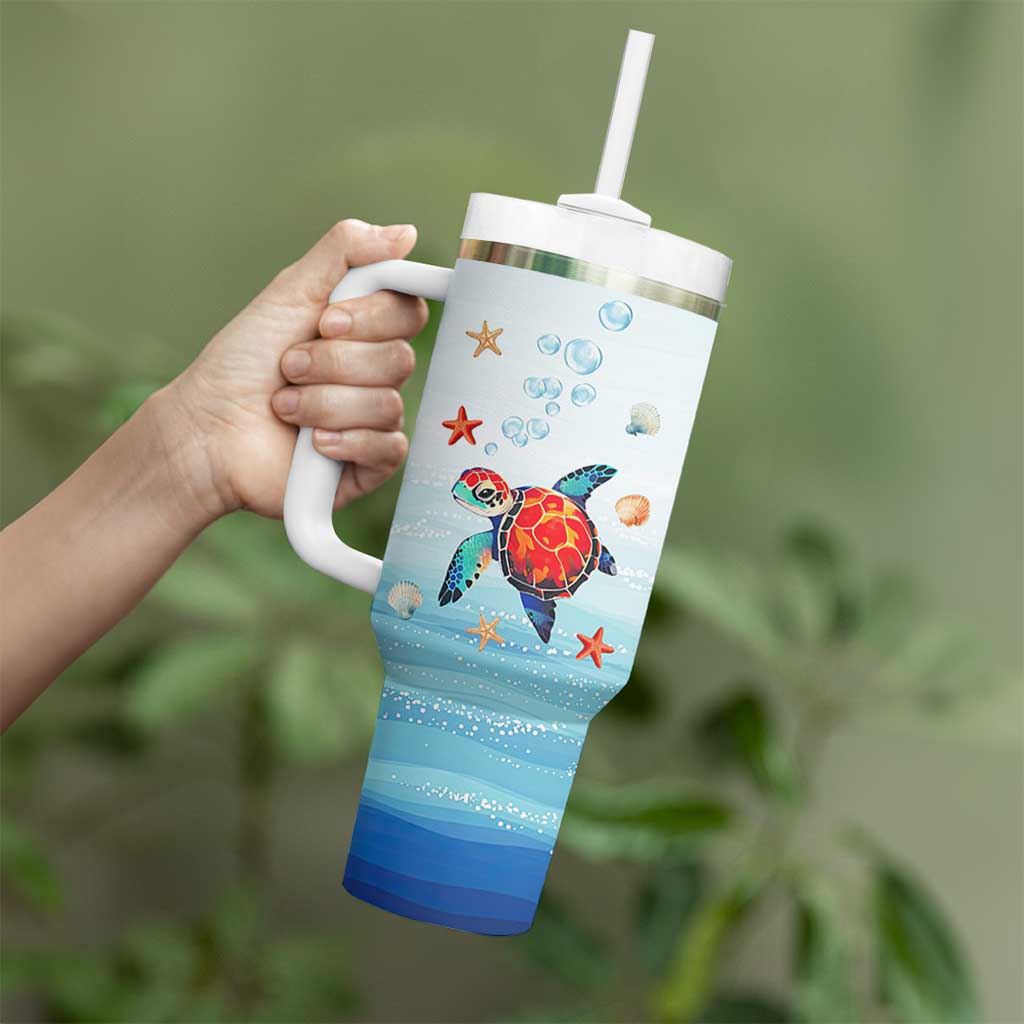 Sea Turtle Gifts Tumbler With Handle Beach Ocean Gifts For Women Turtle Lovers