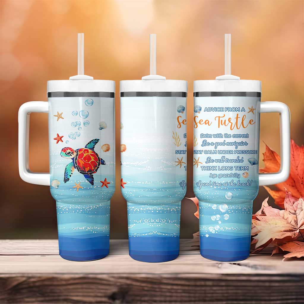 Sea Turtle Gifts Tumbler With Handle Beach Ocean Gifts For Women Turtle Lovers