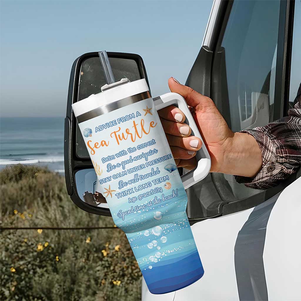 Sea Turtle Gifts Tumbler With Handle Beach Ocean Gifts For Women Turtle Lovers