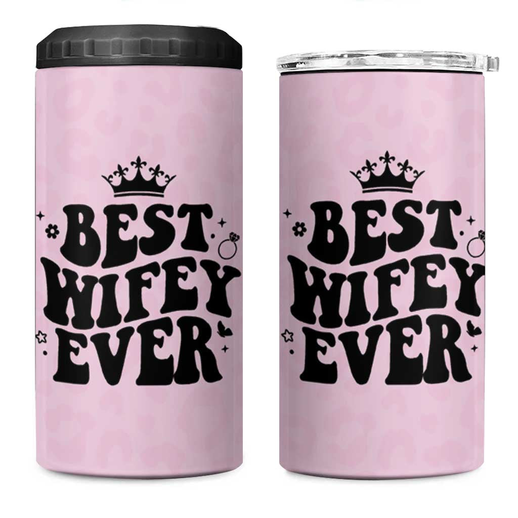 Gifts For Wife from Husband 4 in 1 Can Cooler Tumbler Best Wifey Ever Bride Bachelorette Wedding Gifts