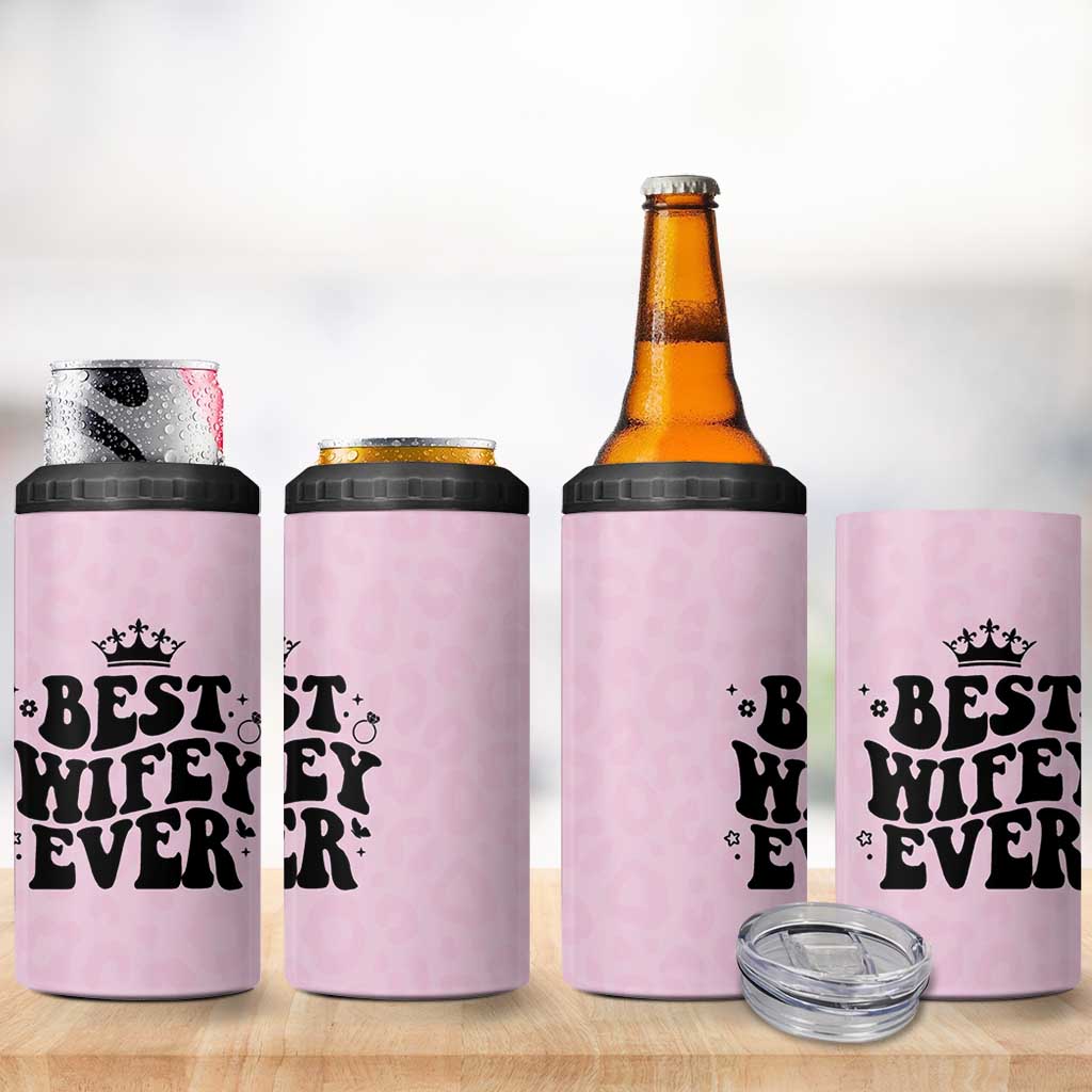 Gifts For Wife from Husband 4 in 1 Can Cooler Tumbler Best Wifey Ever Bride Bachelorette Wedding Gifts