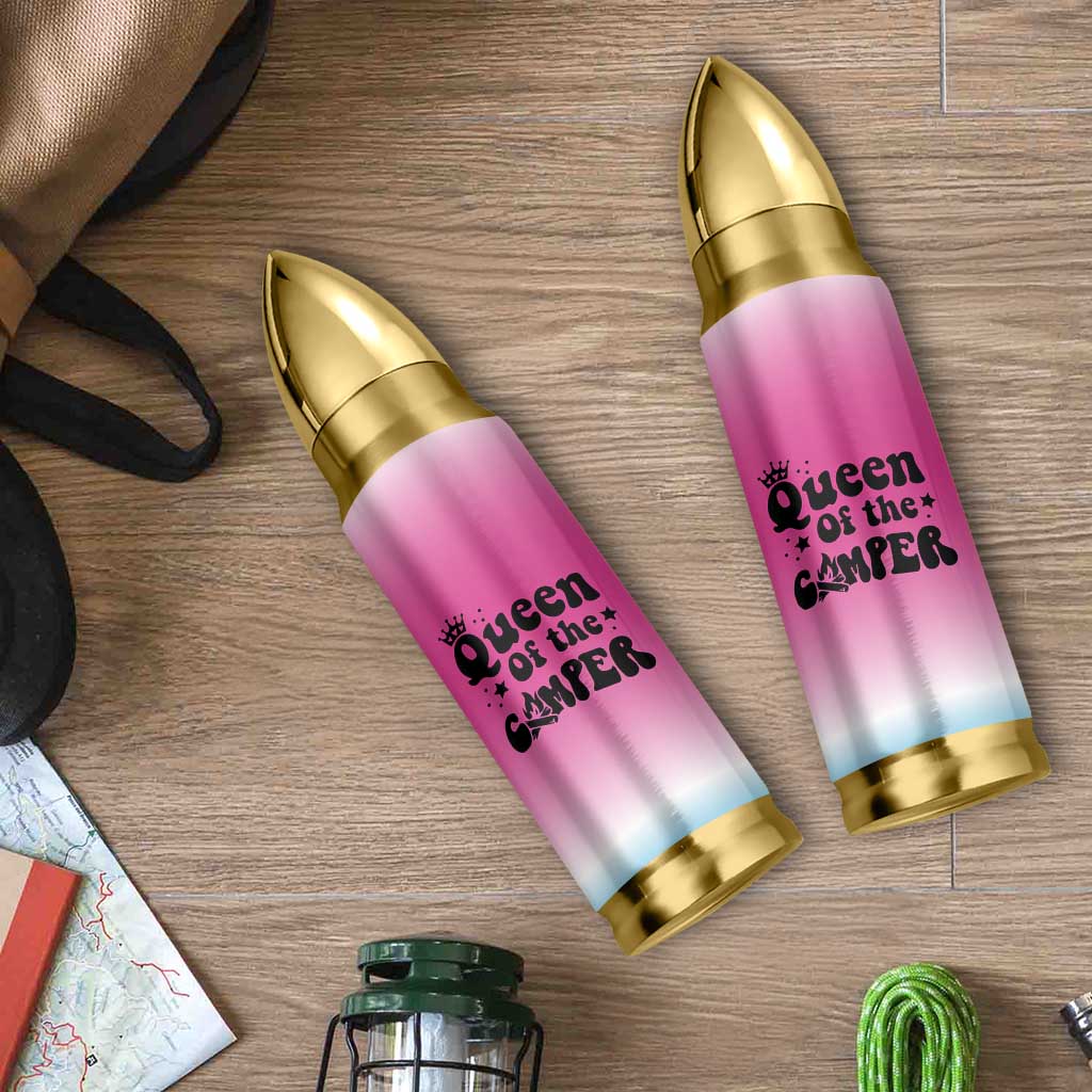 Queen Of The Camper Bullet Tumbler RV Camping Camper Life