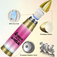 Queen Of The Camper Bullet Tumbler RV Camping Camper Life