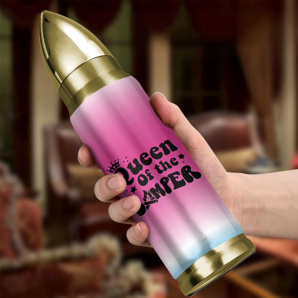 Queen Of The Camper Bullet Tumbler RV Camping Camper Life