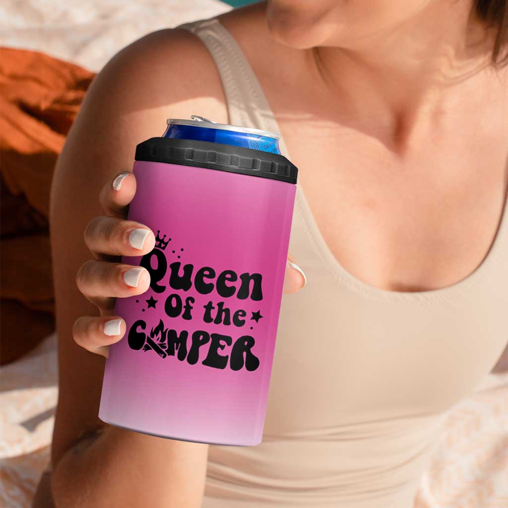 Queen Of The Camper 4 in 1 Can Cooler Tumbler RV Camping Camper Life