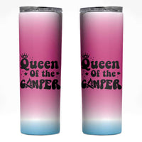 Queen Of The Camper Skinny Tumbler RV Camping Camper Life