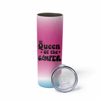 Queen Of The Camper Skinny Tumbler RV Camping Camper Life
