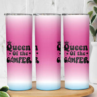 Queen Of The Camper Skinny Tumbler RV Camping Camper Life