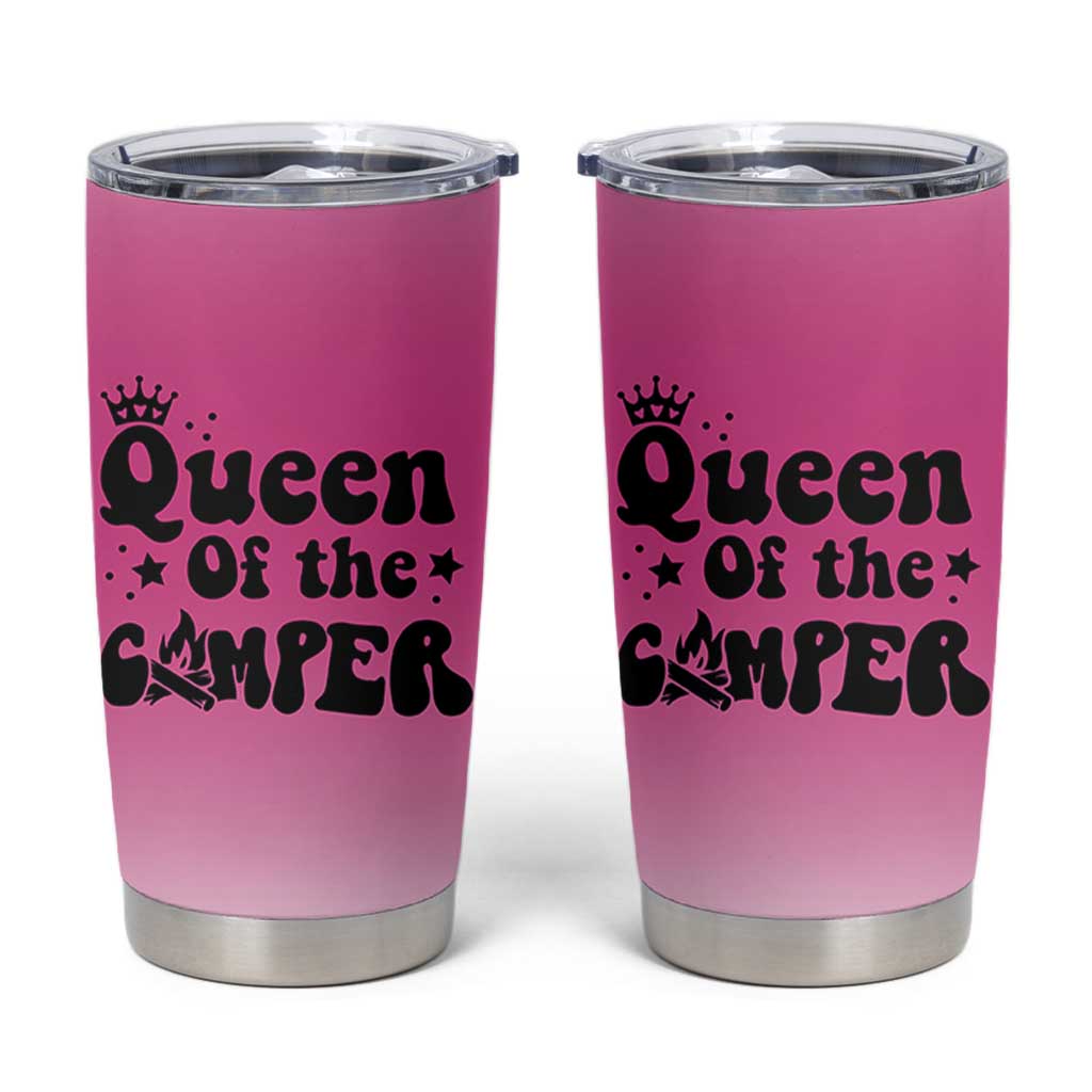Queen Of The Camper Tumbler Cup RV Camping Camper Life
