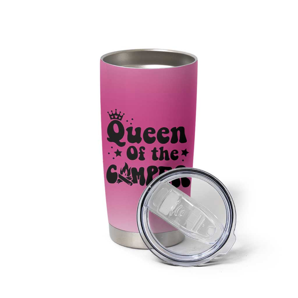 Queen Of The Camper Tumbler Cup RV Camping Camper Life