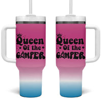 Queen Of The Camper Tumbler With Handle RV Camping Camper Life