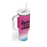 Queen Of The Camper Tumbler With Handle RV Camping Camper Life