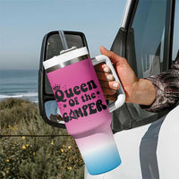 Queen Of The Camper Tumbler With Handle RV Camping Camper Life