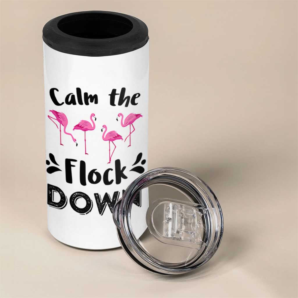 Gifts For Flamingo Lover 4 in 1 Can Cooler Tumbler Cute Animal Lover Gifts For Her