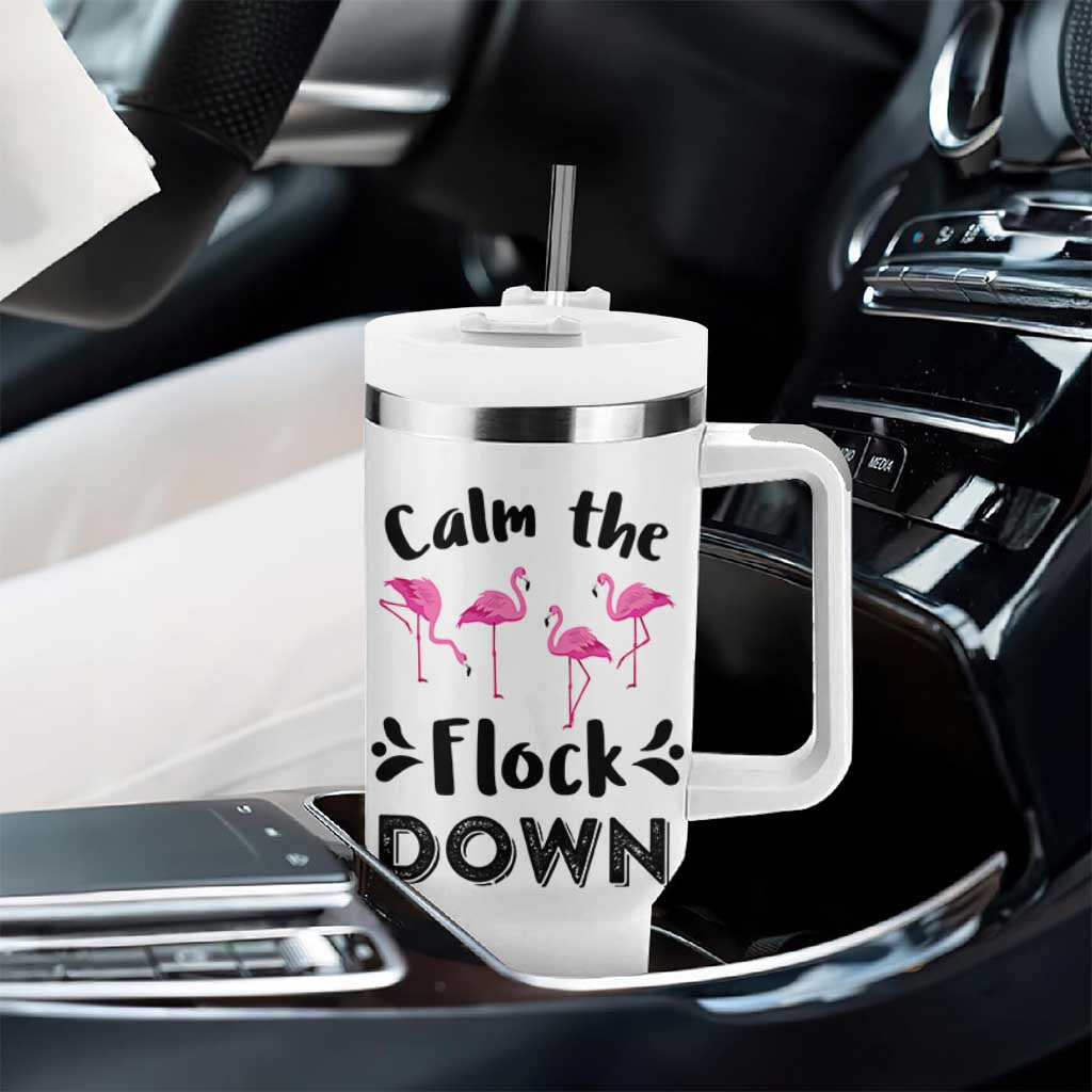Gifts For Flamingo Lover Tumbler With Handle Cute Animal Lover Gifts For Her