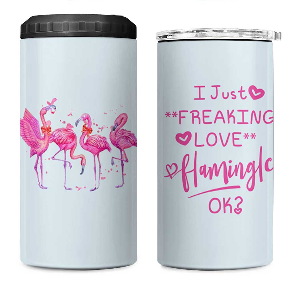Flamingo Lover Gifts 4 in 1 Can Cooler Tumbler Cute Flamingo Gifts For Women Who Loves Flamingos