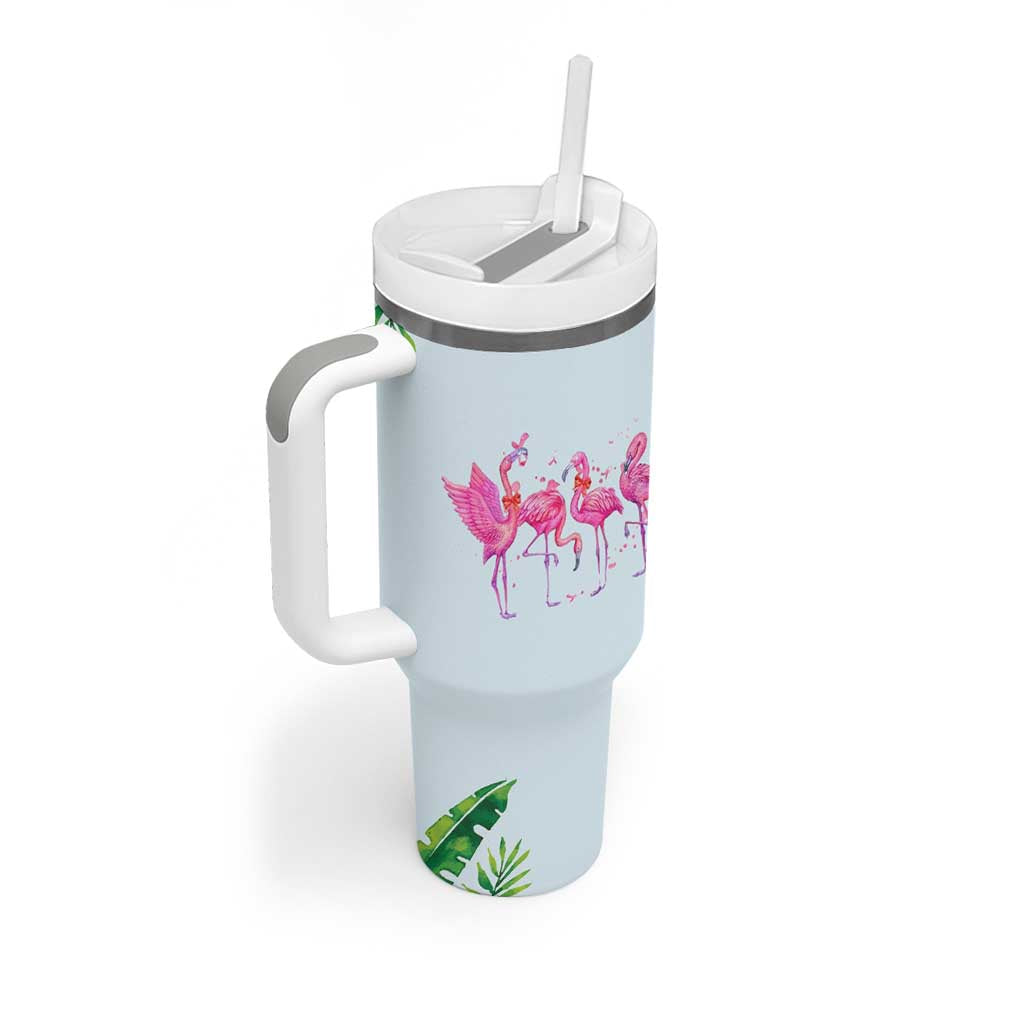 Flamingo Lover Gifts Tumbler With Handle Cute Flamingo Gifts For Women Who Loves Flamingos