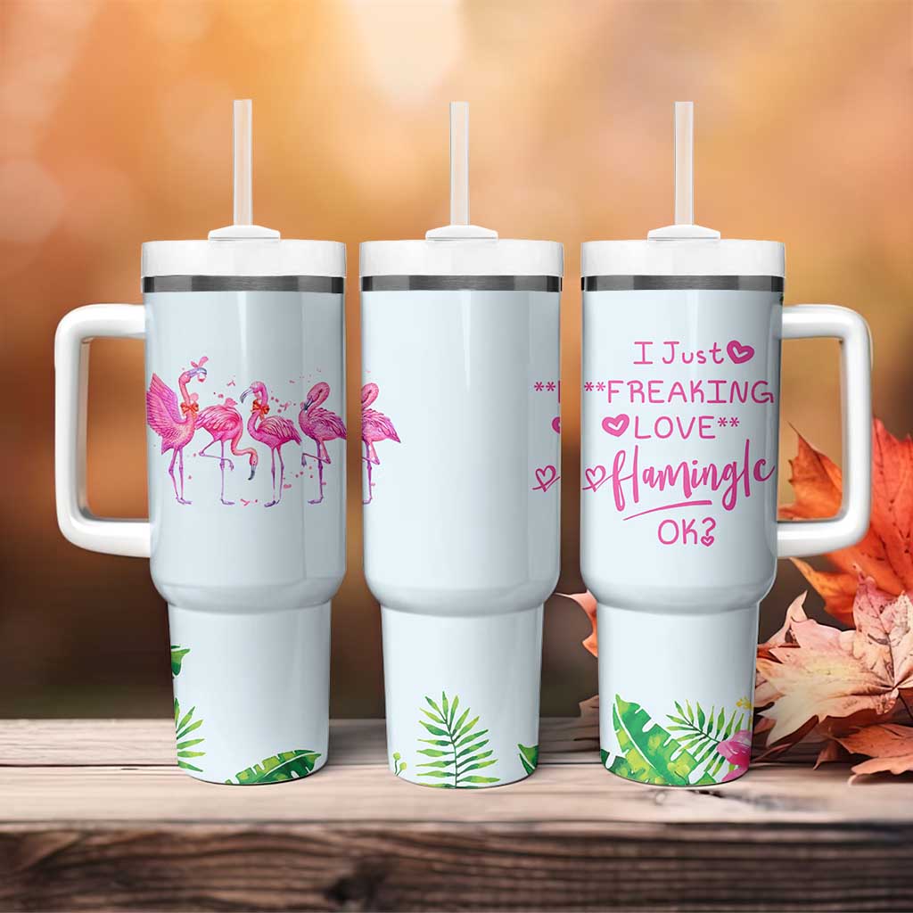 Flamingo Lover Gifts Tumbler With Handle Cute Flamingo Gifts For Women Who Loves Flamingos