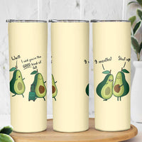Funny Vegan Avocado Skinny Tumbler You're The Good Kind Of Fat - Wonder Print Shop