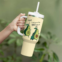 Funny Vegan Avocado Tumbler With Handle You're The Good Kind Of Fat - Wonder Print Shop