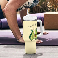 Funny Vegan Avocado Tumbler With Handle You're The Good Kind Of Fat - Wonder Print Shop