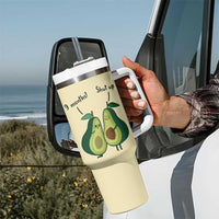 Funny Vegan Avocado Tumbler With Handle You're The Good Kind Of Fat - Wonder Print Shop