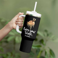 Romantic Cat Couple Tumbler With Handle Love You More I Win Birthday Ideas for Her Couple Wife Family - Wonder Print Shop
